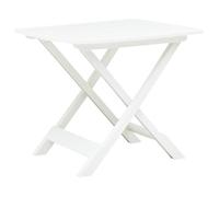 vidaXL – Table de jardin pliable – Dessus de table à lattes – Plastique 79x72x70 cm Blanc