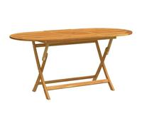 Table de Jardin Pliable vidaXL Table de Terrasse Table de Salle à Manger d'Extérieur Meuble de Patio 160x85x75 cm Marron Eucalyptus Massif