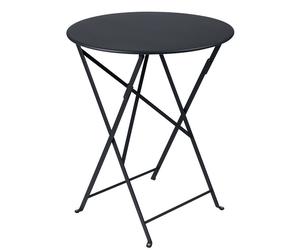 Table de jardin pliante 2 personnes FERMOB Bistro Ø 60 cm - Carbone