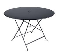 Table de jardin pliante 8 personnes FERMOB Bistro Ø 117 cm - Carbone