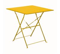 Table de jardin pliante acier époxy - Cuba - L.70 x l.70 cm - 2 personnes