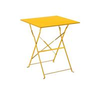 Oviala Table de Jardin Pliante bistrot 60 cm en Acier Jaune