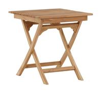 Table De Jardin Pliante Carré 70 X 70 Cm En Teck Ghana Marron