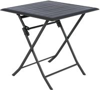 Table de jardin pliante carrée AZUA Graphite 2 places - Aluminium traité époxy Hespéride
