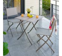 Table de jardin pliante 2 places 71x71cm AZUA café - Hespéride