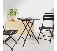 Table De Jardin Pliable Vidaxl - Anthracite - 55x55x73 Cm - Acier