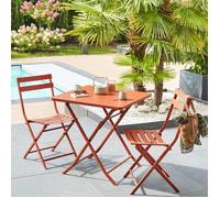 Hespéride – Table de jardin carrée Greensboro 70 x 70 cm pliante 2 places Ambre