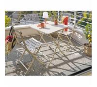 Table de jardin carrée Greensboro Argile - 2 places - Hespéride