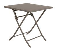 Table de jardin pliante carrée ""Greensboro"" tonka 2 places en acier traité époxy - Hespéride