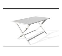 Table de jardin pliante en aluminium - gris clair