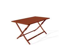 Table de jardin pliante en aluminium - Terracotta - MARIUS