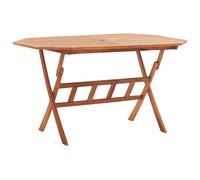 Table De Jardin Pliante En Bois D'acacia Massif 135x85x75 Cm Table À Manger Rustique Multicolore