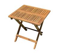 Table de jardin - Pliante - En bois d'eucalyptus - 50 x 50 cm - Pour un bistrot ou pour le jardin