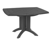 Table de Jardin pliante en résine VEGA - GROSFILLEX - 118 x 77 cm - Anthracite