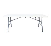Table De Jardin Pliante "Foldy" - 180 X 74 X 74 Cm - Blanc Blanc