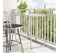 vidaXL Table de jardin pliante 90 x 51 x 75 cm polyrotin Gris clair