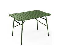 Table de jardin pliante L.110 cm en métal - Kaki - MIRMANDE de MYLIA