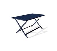 Table de jardin pliante MARIUS (140x80 cm) en aluminium - BLEU NUIT