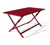 Table de Jardin Pliante "Marius" 140cm Rouge Carmin Rouge G