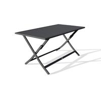 Table de jardin pliante MARIUS (140x80 cm) en aluminium - GRIS ANTHRACITE