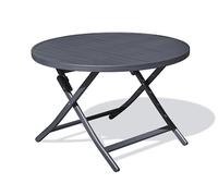 Table de jardin pliante MARIUS ronde Ø 110 cm aluminium gris foncé DCB Garden