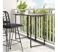 vidaXL Table de jardin pliante 90 x 51 x 75 cm polyrotin marron