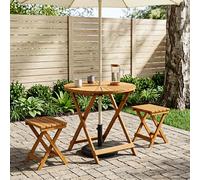 Table de jardin pliante Naturel Bois d'Acacia Massif Jardin patio en vidaXL vida