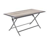 Table aluminium Azua 6 places gris smoke Hespéride - Graphite Gris smoke
