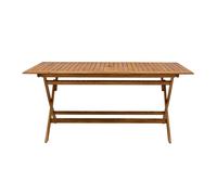 Table de jardin pliante rectangulaire en bois massif L170 cm SANTIAGO