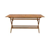 Table de jardin pliante rectangulaire en bois massif L170 cm SANTIAGO