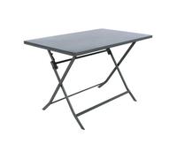 Table de jardin pliante rectangulaire ""Greensboro"" graphite 4 places en métal - Hespéride