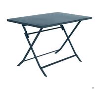 Hespéride - Table de Jardin Pliante Rectangulaire Greensboro Pétrole - 4 Places - Acier Traité Epoxy Traitement Antirouille Renforcé