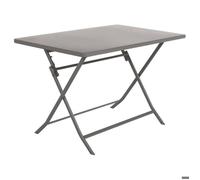 Table de jardin pliante rectangulaire ""Greensboro"" tonka 4 places en acier traité époxy - Hespéride