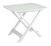 Table de jardin pliante - Tevere - 79x72x70 cm - Blanc - Polypropylène