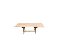 Kajang table de jardin rectangle en teck brut 10 places