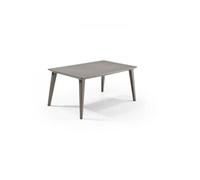 Table de jardin rectangulaire 160cm cappuccino en résine 6 personnes Lima Allibert by