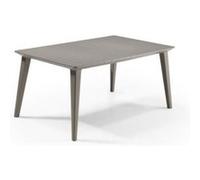 Table de jardin rectangulaire 160cm cappuccino en résine 6 personnes Lima Allibert by G
