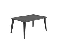Table de jardin rectangulaire 160cm graphite en résine 6 personnes Lima Allibert b