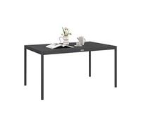 Table À Manger De Jardin 6 Places Plateau Lattes Aspect Bois Alu Gris Gris