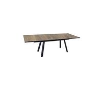 Table de jardin rectangulaire Agra plateau à lames Fundermax graphite/wood 180/230/280 cm