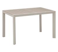 Table De Jardin Rectangulaire Alu Evasion 4 Places Effet Bois Lin Et Argile - Hespéride Multicolore