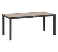 Table De Jardin Rectangulaire Alu Evasion 6 Places Effet Bois Honey Et Graphite - Hespéride Multicolore