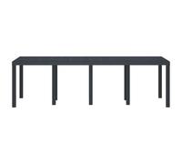 Table de jardin rectangulaire anthracite avec cadre en acier | Design moderne, lignes élégantes, idéal pour les jardins, terrasses, salons, fêtes et dîners en plein air