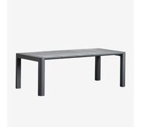 Table De Jardin Rectangulaire Arnadine Gris Graphite 220 X 100 Cm Gris