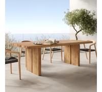 Table de jardin rectangulaire en bois de teck recyclé 10 personnes - siam