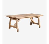Table De Jardin Rectangulaire Extensible 200-260-320x100 Cm En Bois D'acacia Dubai Acacia Rustique Marron