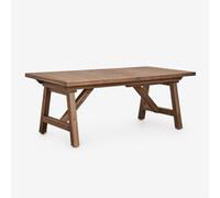 Table De Jardin Rectangulaire Extensible 200-260-320x100 Cm En Bois D'acacia Dubai Brun Acacia Foncé