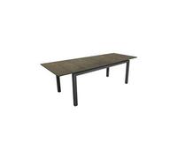 Table de jardin rectangulaire extensible Tahaa plateau Fundermax graphite/cave 180/240 cm