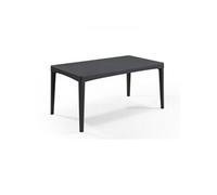Table de jardin rectangulaire graphite en résine 6 personnes Girona Allibert by KE