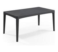 Table de jardin rectangulaire graphite en résine 6 personnes Girona Allibert by KE Graphite G